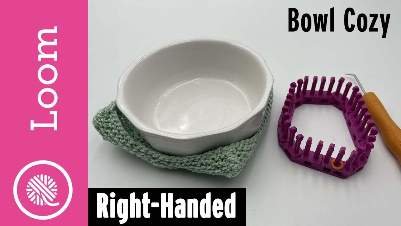 Loom Knit Bowl Cozy tutorial | Microwavable knit for hot dishes