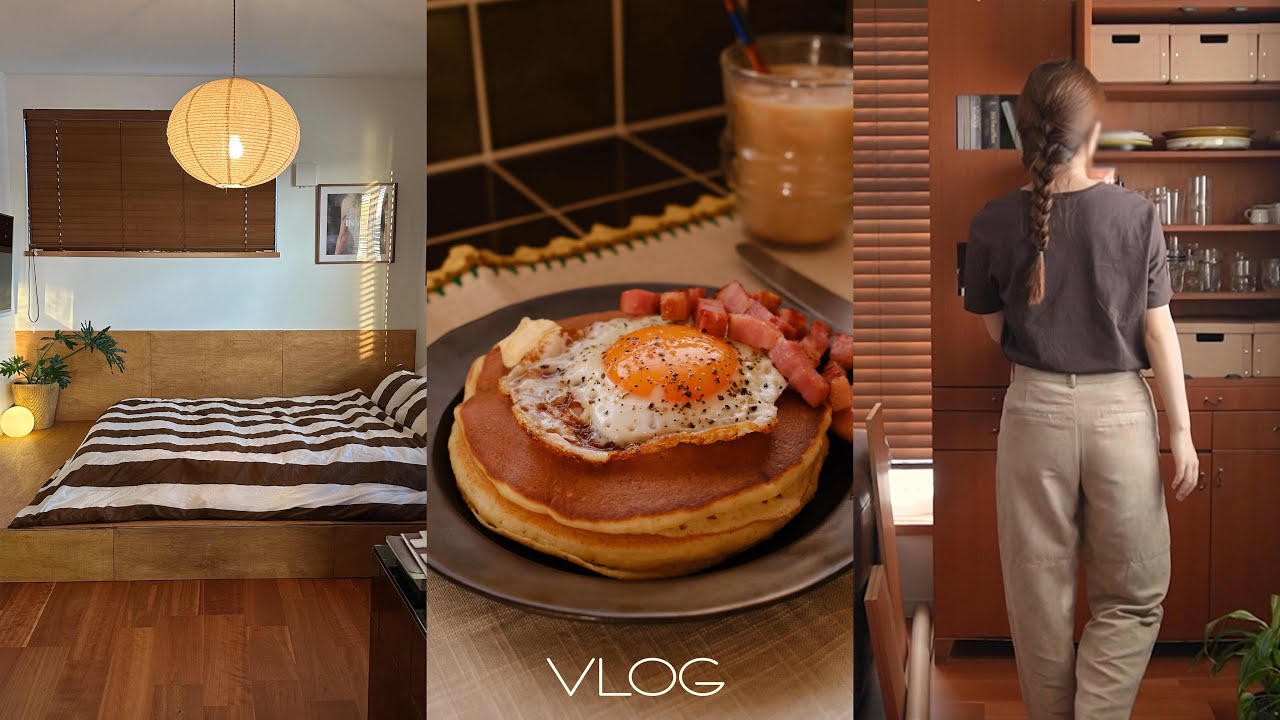 [VLOG]秋の模様替え&整理整頓_IKEA 9点,H&M HOME購入品/ 新しいランプ/ピザ作り/新作アイテムの生地選び
