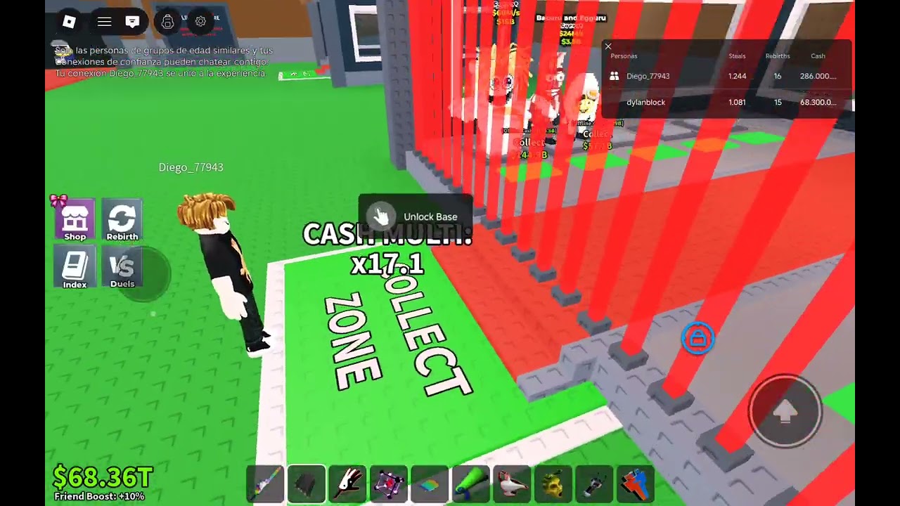 Ise pvp en roba pero con delta pero al final me ganaron pero miren asta el final lo q conseguí:D