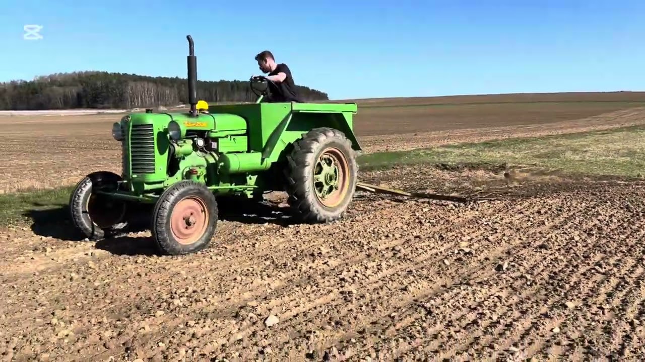 Zetor 25A - První jarní start - příprava na sázení brambor