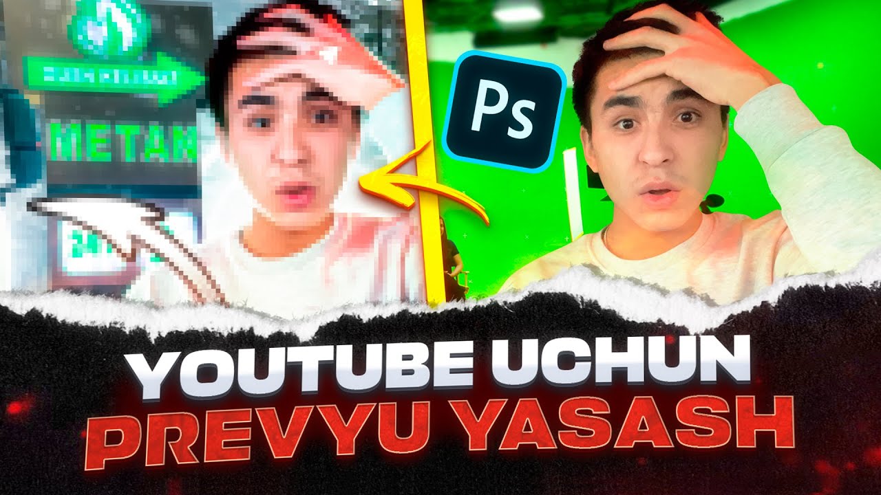 ​@AbrorJakhongirovich KANALI UCHUN PREVYU TAYYORLAYMIZ! | SPEED ART | PHOTOSHOP DARSLARI