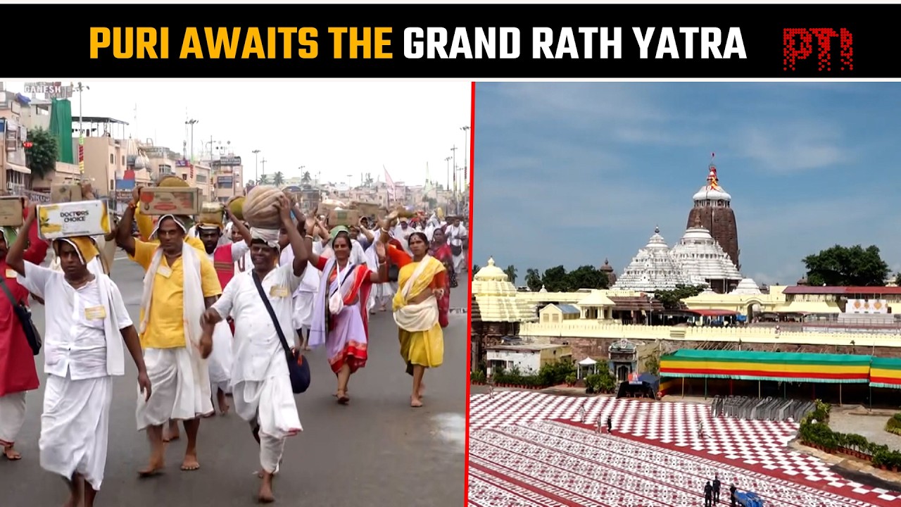 Puri gears up for Rath Yatra as lakhs of devotees arrive ahead of Lord Jagannath's grand procession.