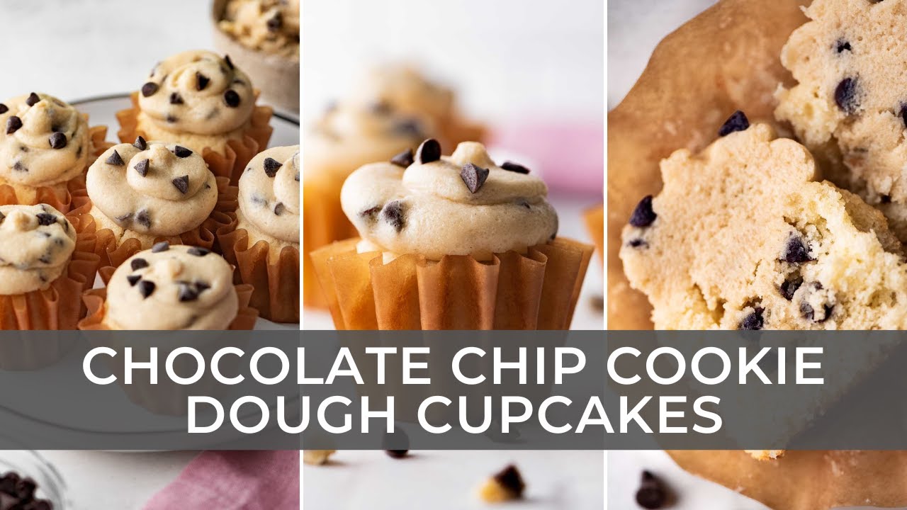 Chocolate Chip Cookie Dough Cupcakes - Small Batch!