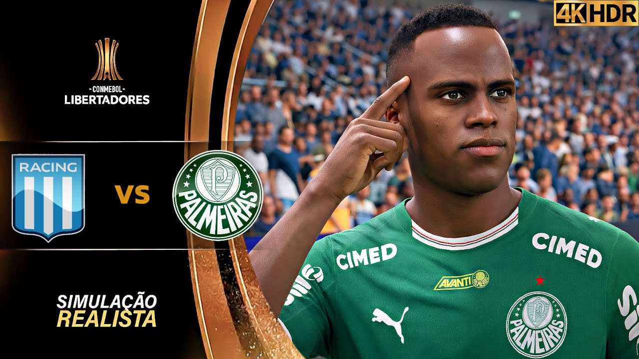 FC 26 - Racing vs Palmeiras | Libertadores 2026 | Simulação PC 4K Ultra HD (60FPS) FINAL.
