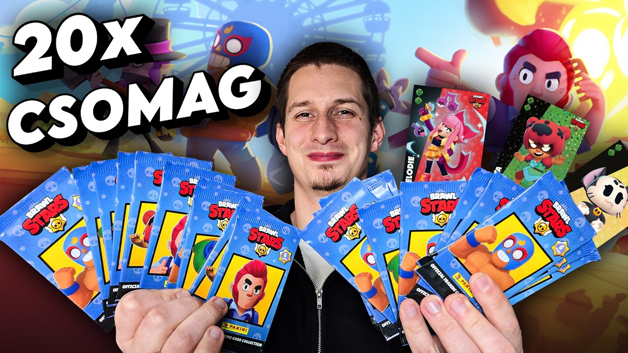 Panini Brawl Stars Kártya | 20x Csomag Bontás