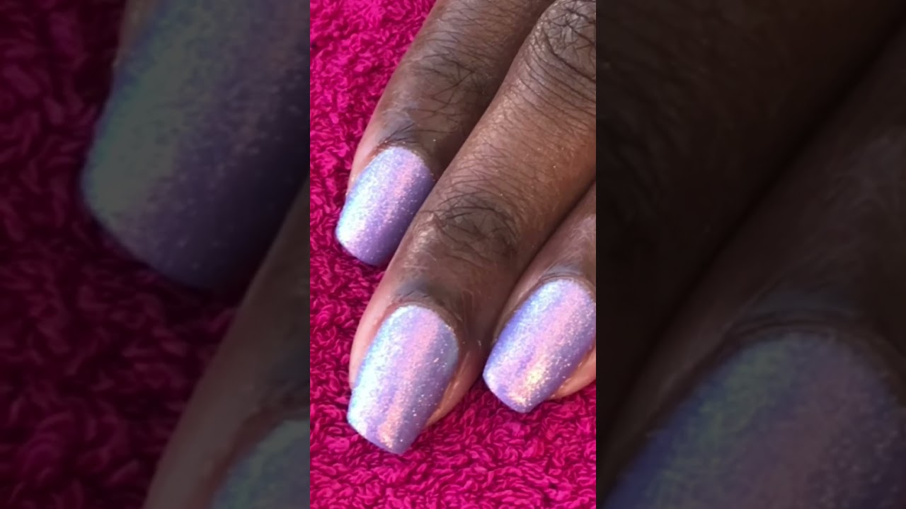 An absolute favourite 😍 CND Shellac in Gummi with mermaid glitter 💅🌈