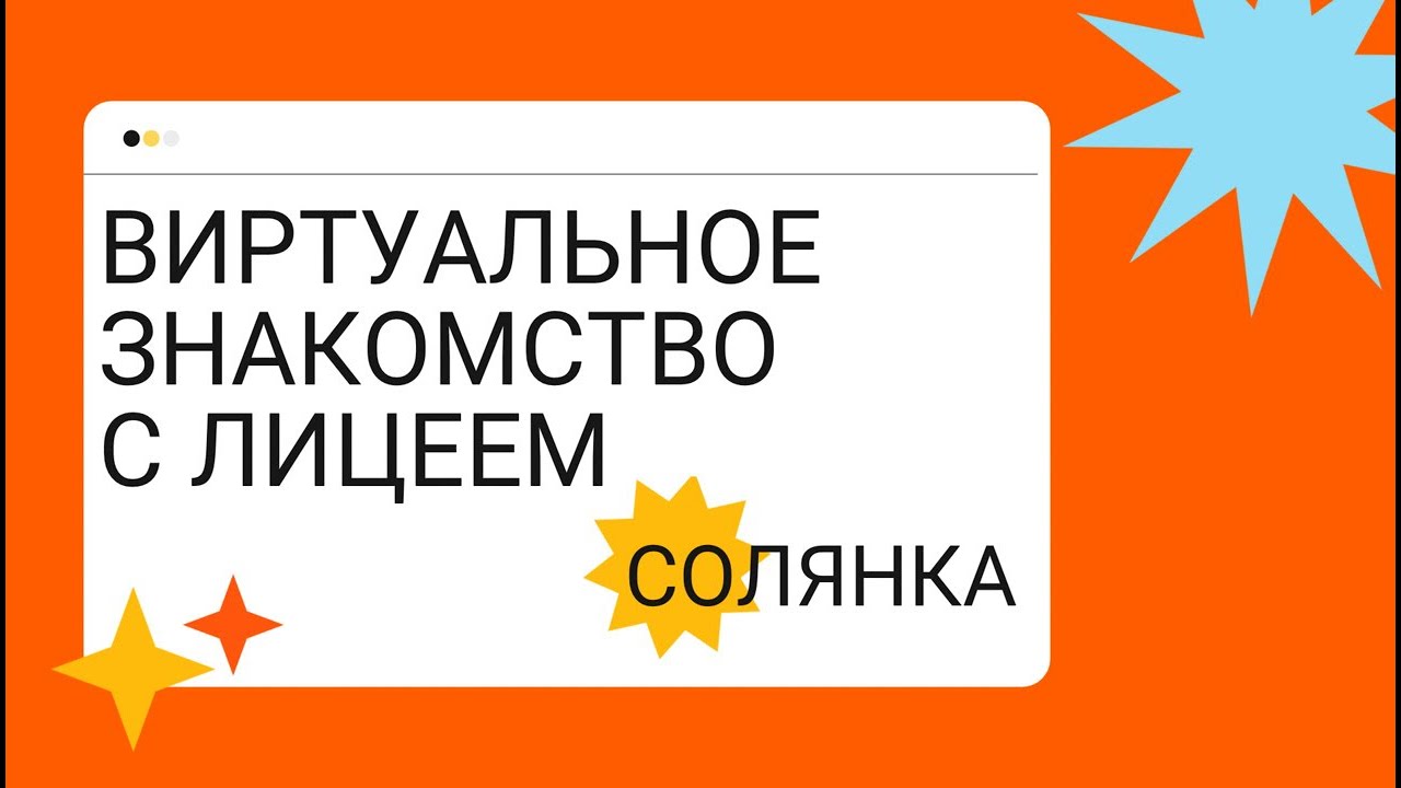 Виртуальное знакомство с Лицеем НИУ ВШЭ:  Солянка