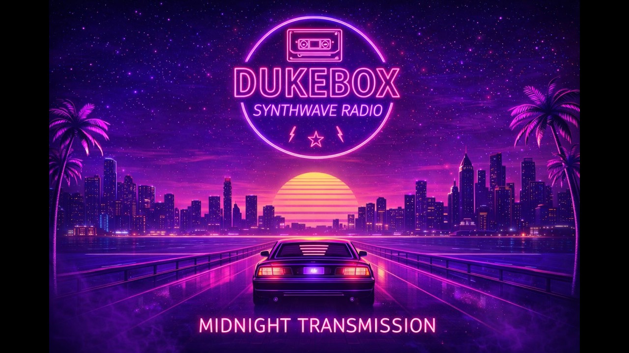 DukeBox Synthwave Radio 🌙 Midnight Transmission | 80s Retro Night Drive Mix