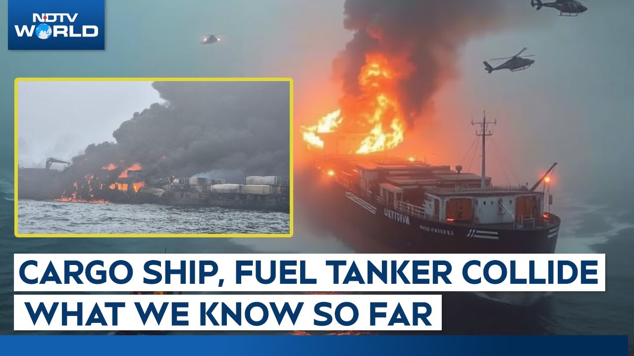 North Sea Collision | US Military Fuel Tanker Collides With Cargo Ship, What We Know So Far