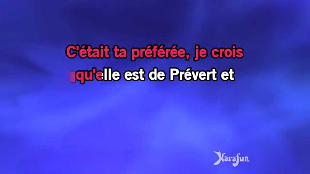 Karaoké La chanson de Prévert - Serge Gainsbourg *