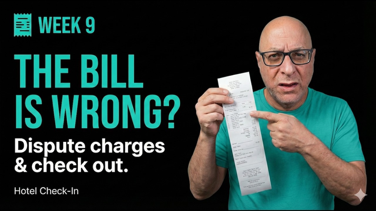 Mistake on the Bill? How to Dispute Charges and Check Out Fast in English