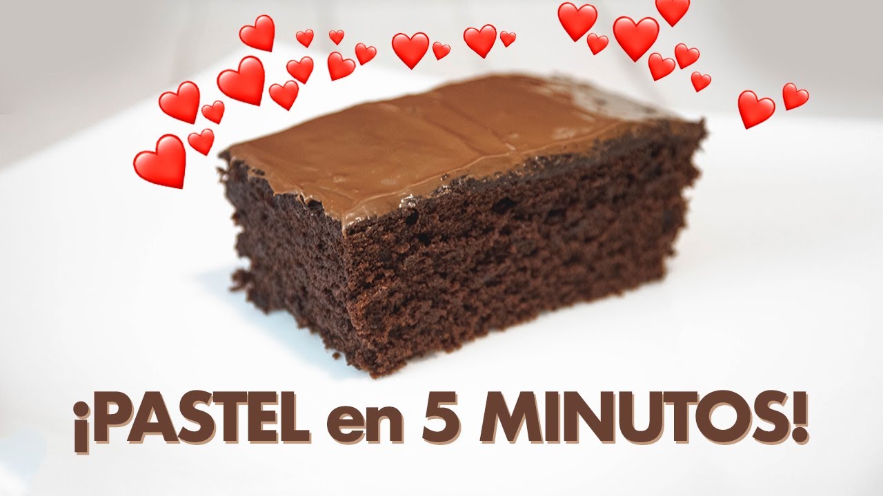 PASTEL de CHOCOLATE en MICROONDAS 🍰🍫 | en 5 minutos ❤️ (Sin Horno)