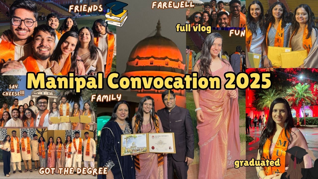 Manipal university Jaipur Convocation  2025  🎓✨ Vlog  B.Tech Graduation MUJ, Full Day Experience 📸 