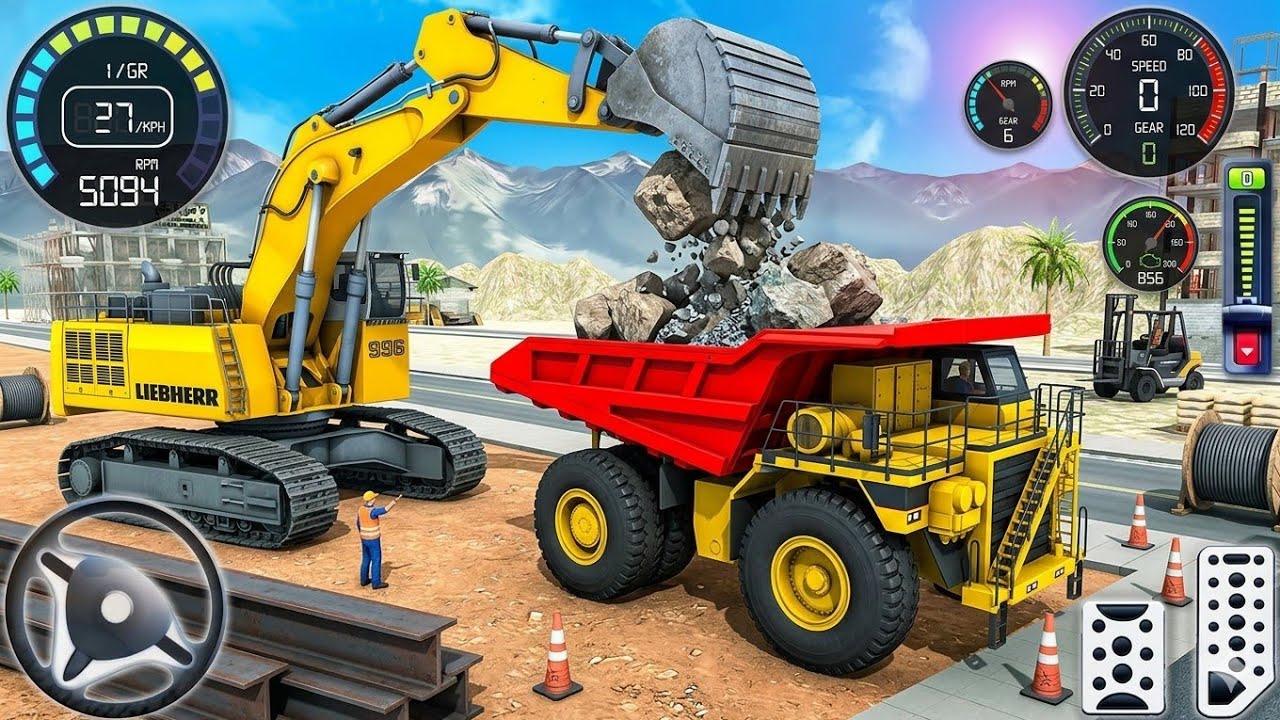 Backhoe Loader JCB Simulator Gameplay - Indian Vehicles JCB Truck Driving - Android Gameplay