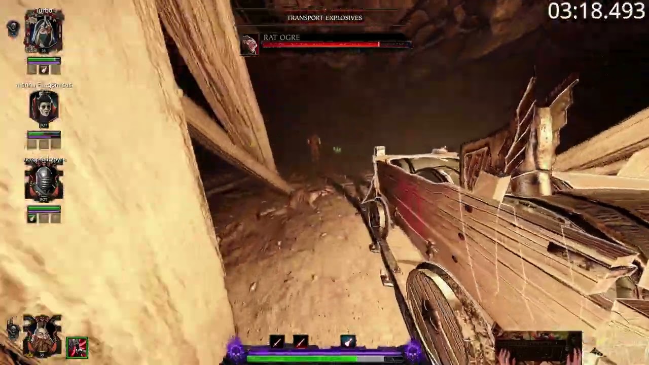 Warhammer Vermintide 2: Hunger in the Dark Recruit All Objectives Co-op Speedrun - 6:31
