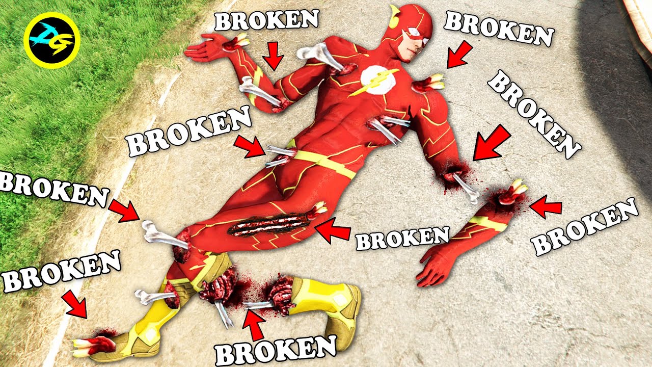 Breaking EVERY BONE As FLASH in GTA 5