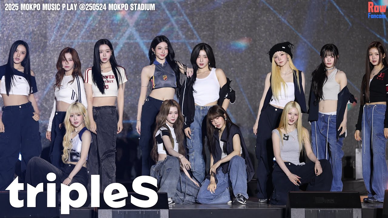 트리플에스 목포 뮤직플레이 풀캠 #tripleS ♬ Girls Never Die ♬ 깨어 ♬ Rising @250524  MOKPO MUSICPLAY