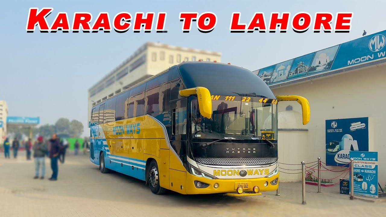 Karachi to Lahore Moonways Faisal Movers Business Class Bus Review | PK BUSES