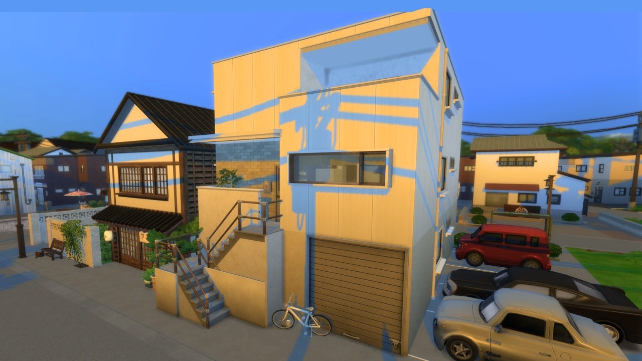 Japanese Apartment Complex and Bathhouse | Sims 4 stop motion build | No CC