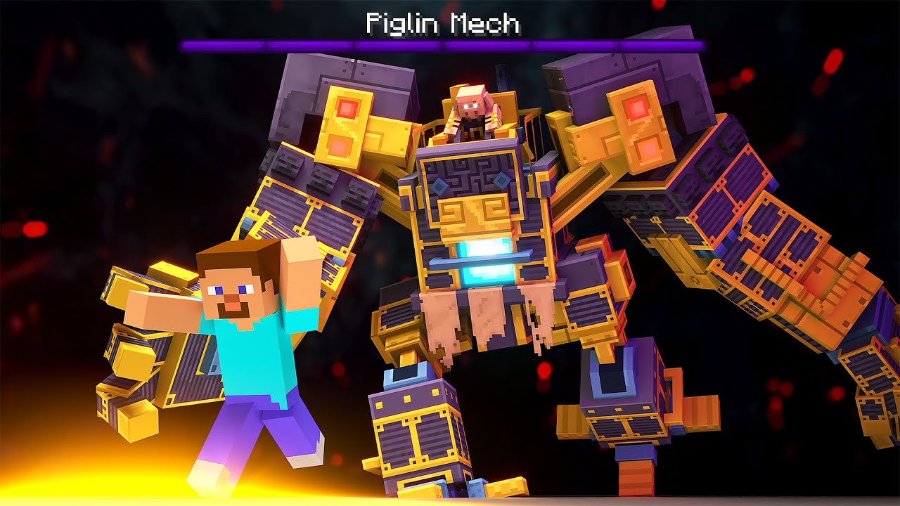 Piglin Mech from Captain Sparklez! #minecraft  [Mythicmobs x Modelengine]