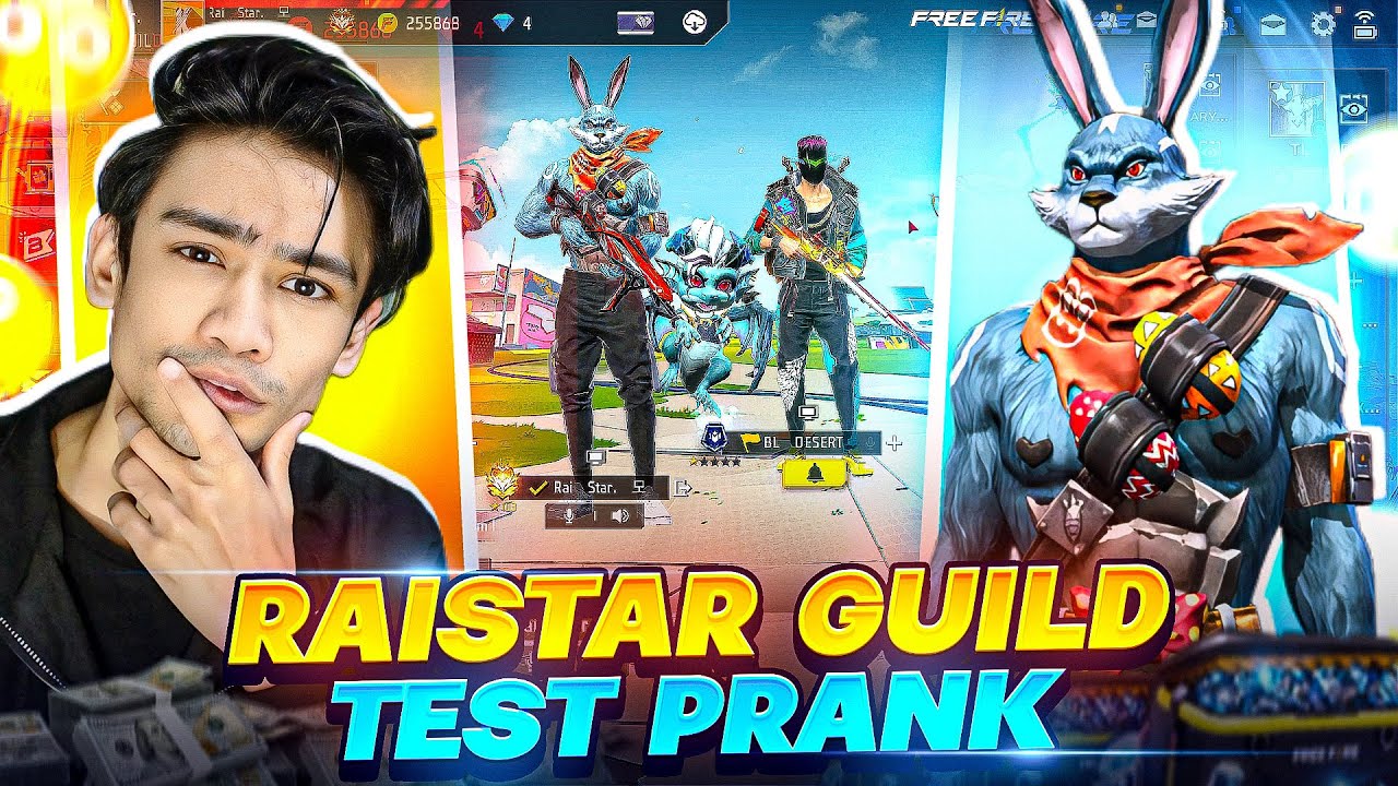 RAISTAR GUILD TEST PRANK || THE STAR #freefire #thestar #raistarprank