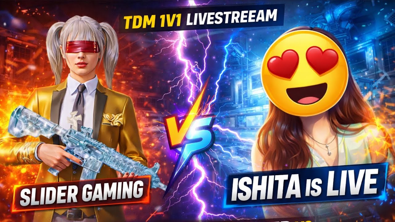  I Didn’t Expect This! 😱 120 fps Girl Gamer Dominates  1v1 TDM 🔥| Ishita is live 🔥Vs Slider gaming❤️