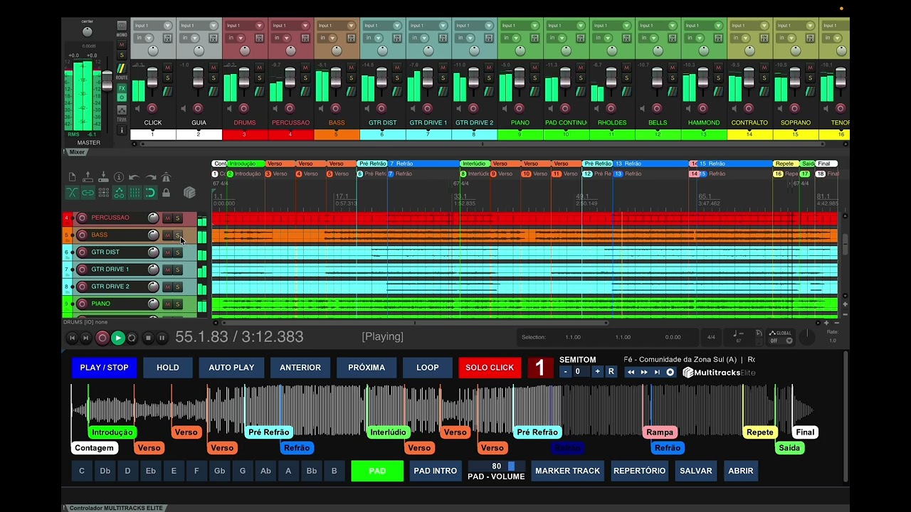 Comunidade Evangélica da Zona Sul + Aline Barros - Rompendo Em Fé #multitracks #playbacks #vs 