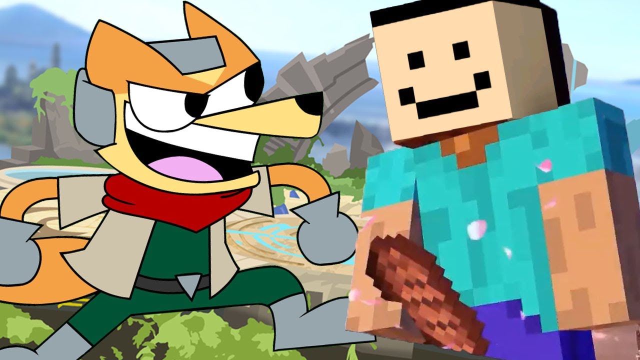 (Part 2) Steve's meat VS Fox [Minecraft Steve in Smash Animation Sequel]