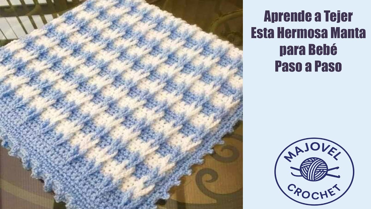 💥 Aprende a Tejer Esta Hermosa Manta para Bebé Paso a Paso