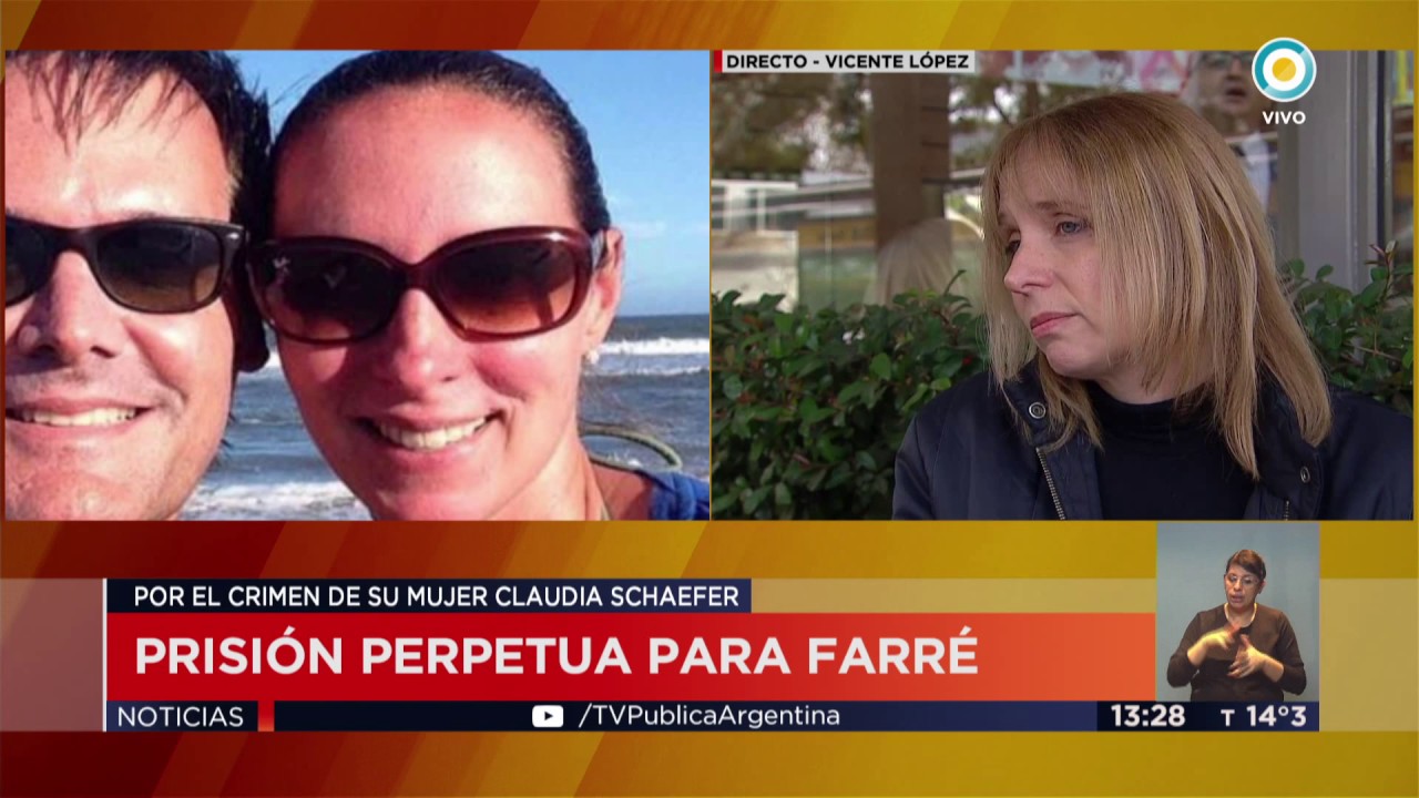 TV Pública Noticias -  Sandra Schaefer hermana de Claudia, víctima de farré