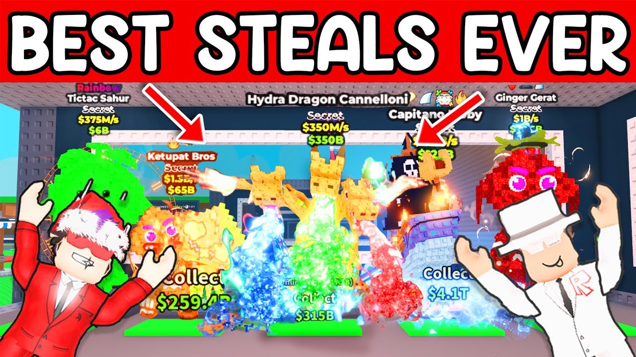 I STOLE THE *RAREST* LOOT DURING TSUNAMI ADMIN ABUSE (INSANE) In Steal a Brainrot