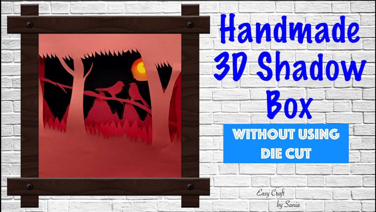 3D Papercut Shadow Box / PAPERCUT  LIGHT BOX / DIY paper -cut Light box  / DIY 3D New Year Gift#GIFT
