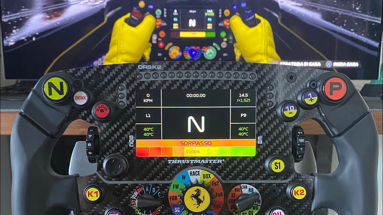 Thrustmaster TGT2 SF1000 T-chrono paddles F1 23 gameplay