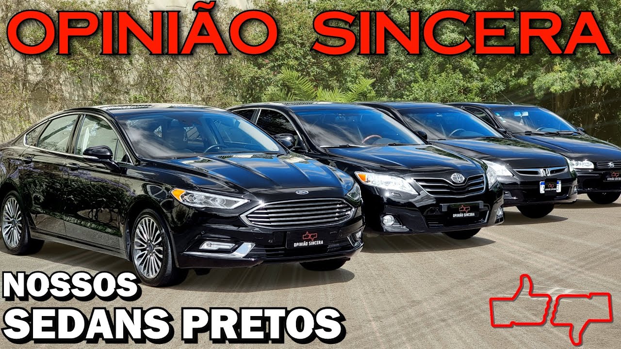Toyota Camry, Honda Accord, Ford Fusion, Fiat Marea - Tudo sobre NOSSOS SEDANS pretos! Vale a pena?