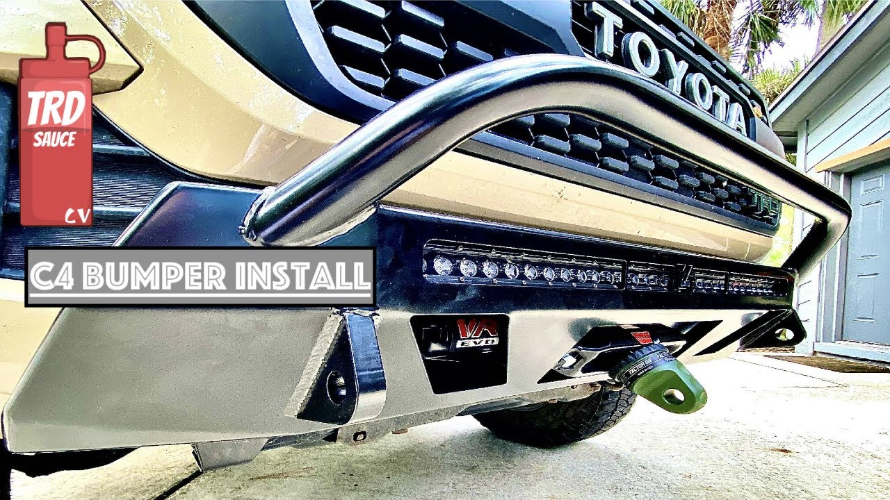 Toyota Tacoma | Установка бампера C4 Fab Low Profile с кронштейнами поддержки рамы | (2017 Tacoma)