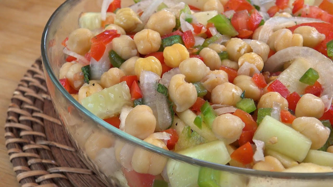 ⭐Cómo hacer ENSALADA DE GARBANZOS fácil y FRESQUITA ⭐️