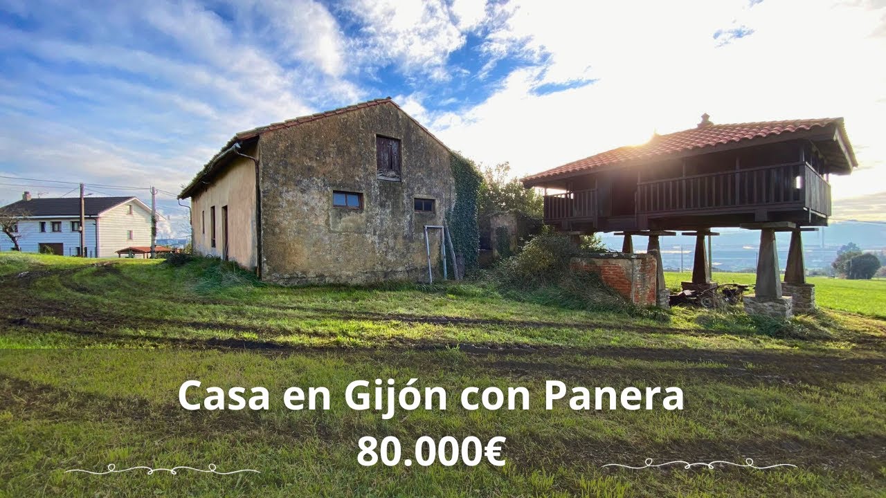 CASA CON FINCA Y PANERA EN CONCEJO DE GIJON, ASTURIAS.  CASA PARA REFORMAR. *80.000€* #casaenventa