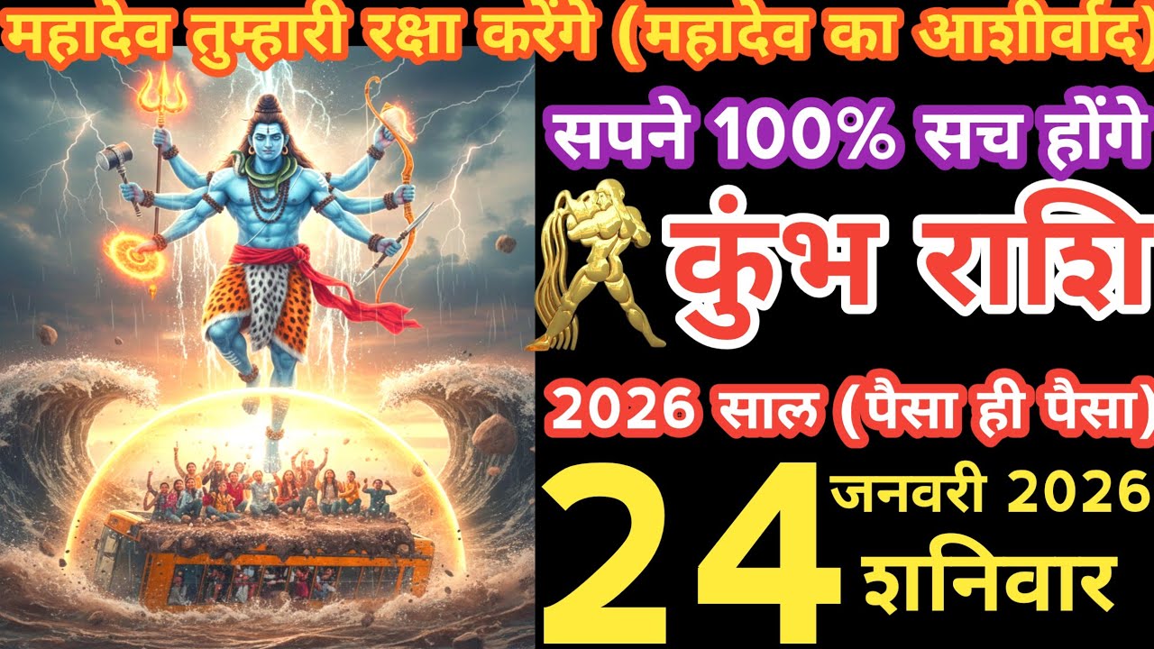 कुंभ राशी 24 जनवरी 2026 | Kumbh Rashi 24 janavaree 2026 | Aaj Ka Kumbh rashifal | #AquariusHoroscope