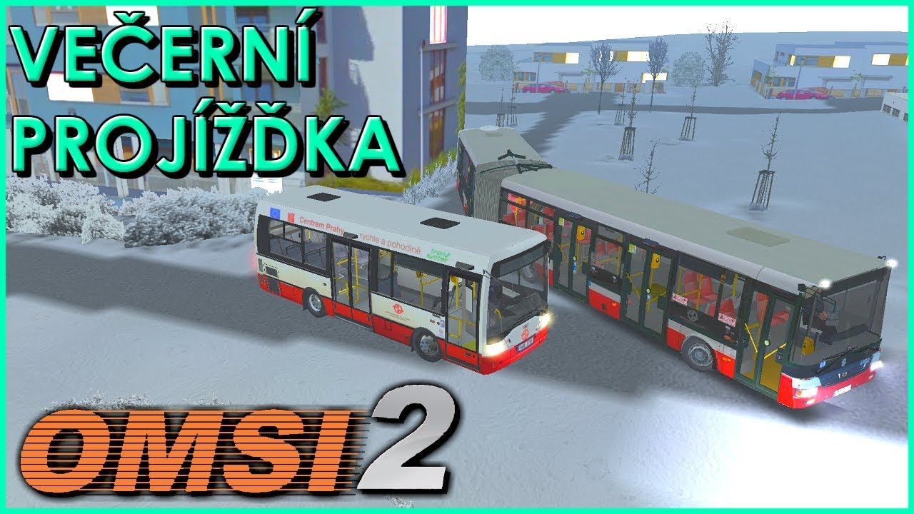 OMSI 2 - Večerní projížďka při náledí (Linka 211 a 142 - SOR NB 18 & Ikarus E91)