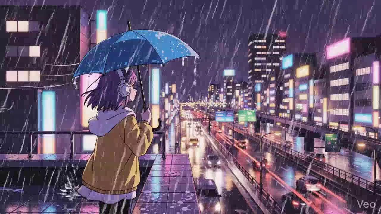 Tokyo Neon Rain 🌧️ Lofi Chillhop Study Session