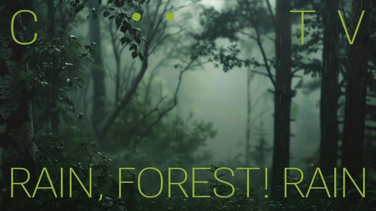 Peaceful Forest Rain Sounds | 1 Hour Foggy Nature Ambience for Focus and Res