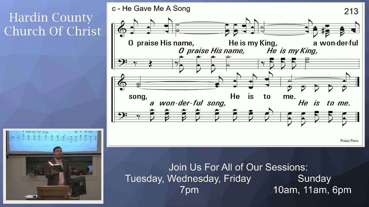He gave me a song congregational singing