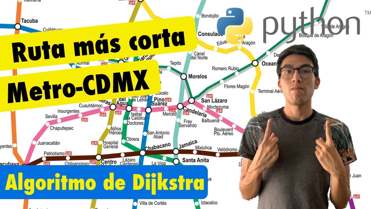 Algoritmo de Dijkstra con Networkx en Python. Ruta más corta METRO-CDMX