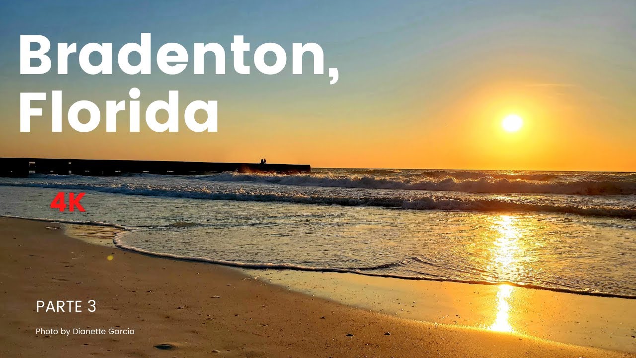 Playas, muelle y arte en la ciudad de Bradenton Florida - Parte 3 - 4k