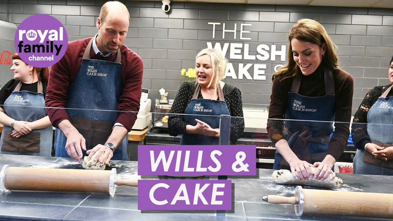 William and Kate Twin in Aprons to Make Tasty Welsh Cakes
