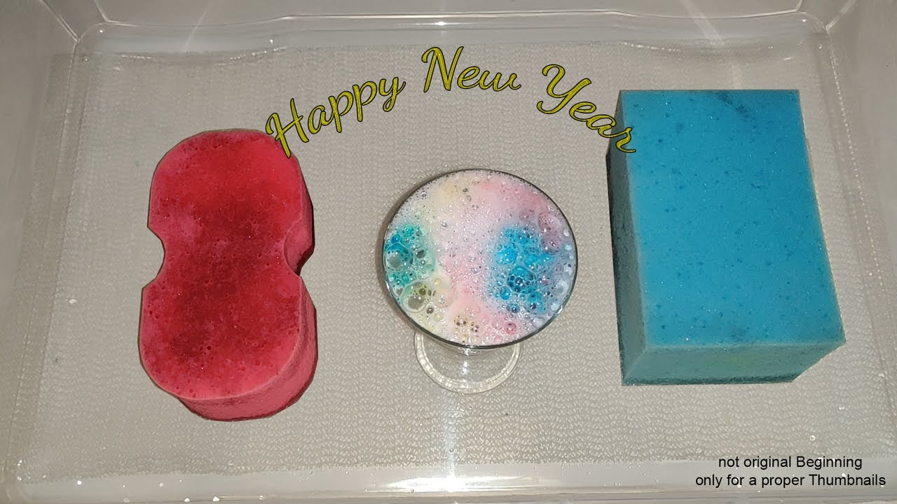 ASMR Sponge Squeeze - New Year's Eve aka Happy New Year 2024