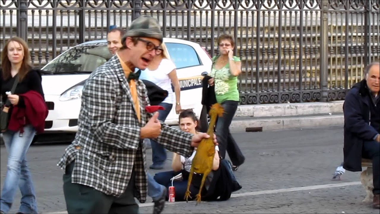 Comedian Street Performance in Rome, Italy