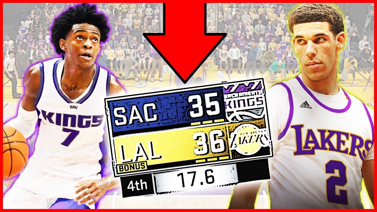LONZO BALL VS DE'AARON FOX! DOWN TO THE WIRE! - NBA 2K17 Gameplay