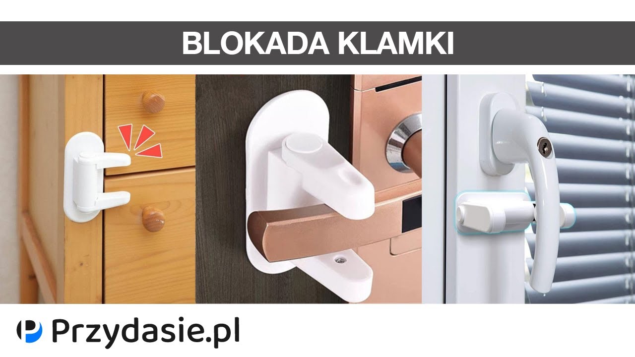 Blokada klamki okna drzwi szuflad zabezpieczenie #3599 | PrzydaSiePL