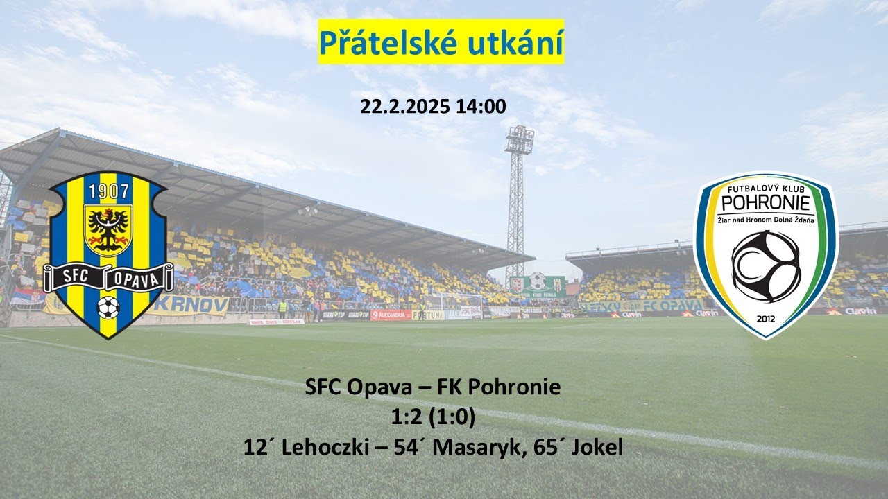SFC Opava - FK Pohronie 22.02.2025